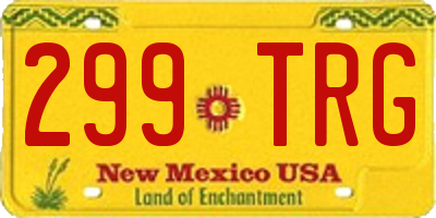 NM license plate 299TRG
