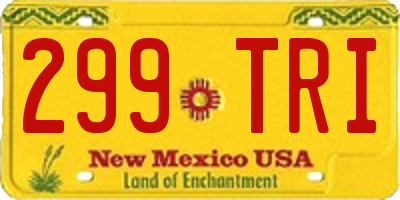 NM license plate 299TRI