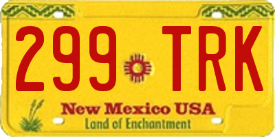 NM license plate 299TRK