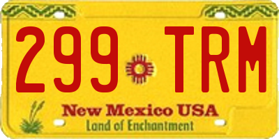 NM license plate 299TRM