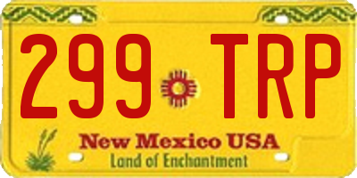 NM license plate 299TRP
