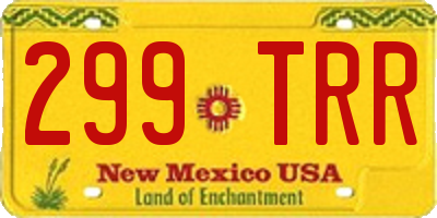 NM license plate 299TRR