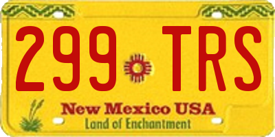 NM license plate 299TRS