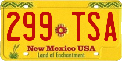 NM license plate 299TSA