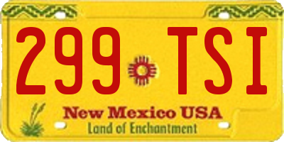 NM license plate 299TSI