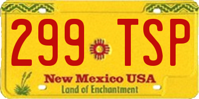 NM license plate 299TSP