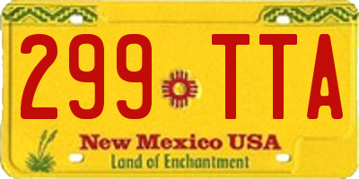 NM license plate 299TTA