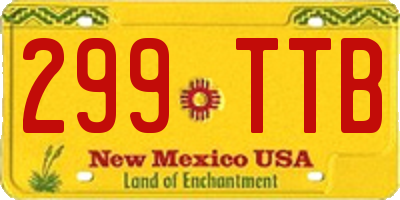 NM license plate 299TTB