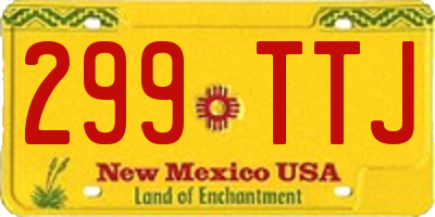 NM license plate 299TTJ