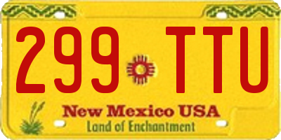 NM license plate 299TTU