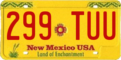 NM license plate 299TUU