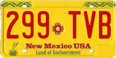 NM license plate 299TVB