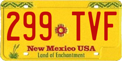 NM license plate 299TVF