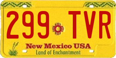 NM license plate 299TVR