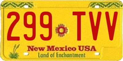 NM license plate 299TVV