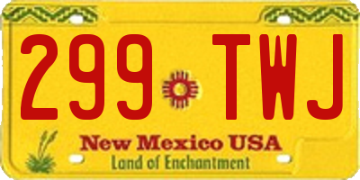 NM license plate 299TWJ
