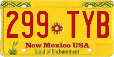 NM license plate 299TYB