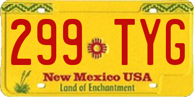 NM license plate 299TYG