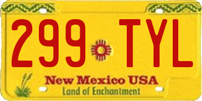 NM license plate 299TYL