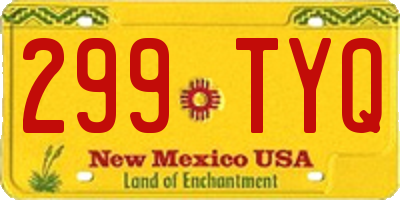 NM license plate 299TYQ