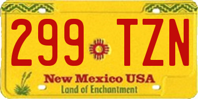 NM license plate 299TZN