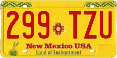 NM license plate 299TZU