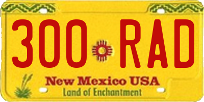 NM license plate 300RAD