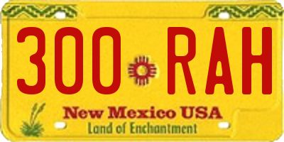 NM license plate 300RAH