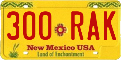 NM license plate 300RAK