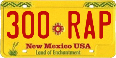 NM license plate 300RAP