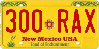 NM license plate 300RAX