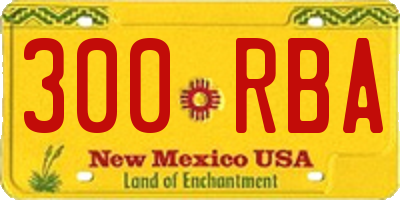 NM license plate 300RBA