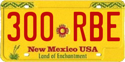 NM license plate 300RBE