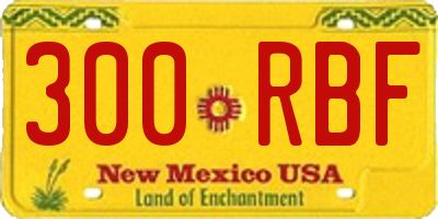 NM license plate 300RBF