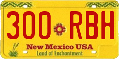 NM license plate 300RBH