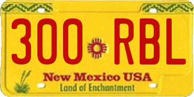 NM license plate 300RBL
