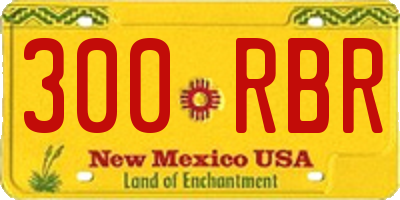 NM license plate 300RBR