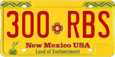 NM license plate 300RBS