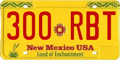 NM license plate 300RBT