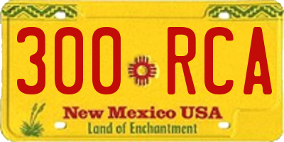 NM license plate 300RCA