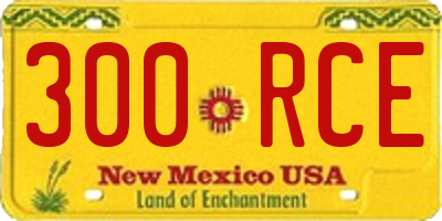 NM license plate 300RCE
