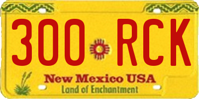 NM license plate 300RCK