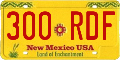 NM license plate 300RDF