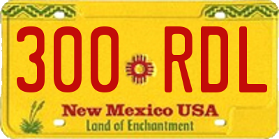 NM license plate 300RDL
