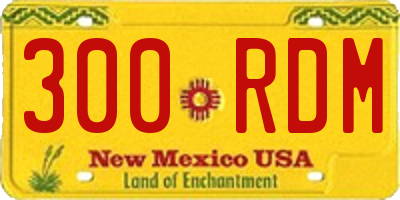 NM license plate 300RDM