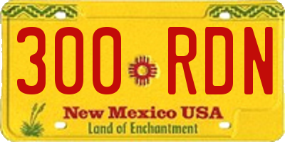 NM license plate 300RDN
