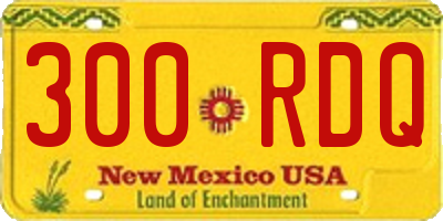 NM license plate 300RDQ