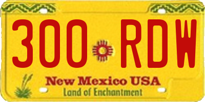 NM license plate 300RDW