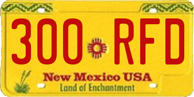 NM license plate 300RFD