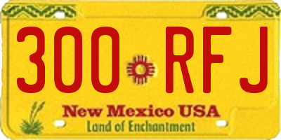 NM license plate 300RFJ